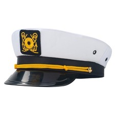 Captain Hat for Men Women Sailor Skipper Cap Navy Yacht Rock Party Accessory