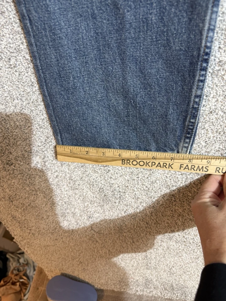 Pantalones de mezclilla vintage años 90 Y2K para hombre talla 36x29 pierna recta grunge ropa de calle patinador informal Foto 3 de 4