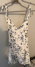 Reformation Niara Mini Dress in Clarita Blue Floral Size 4