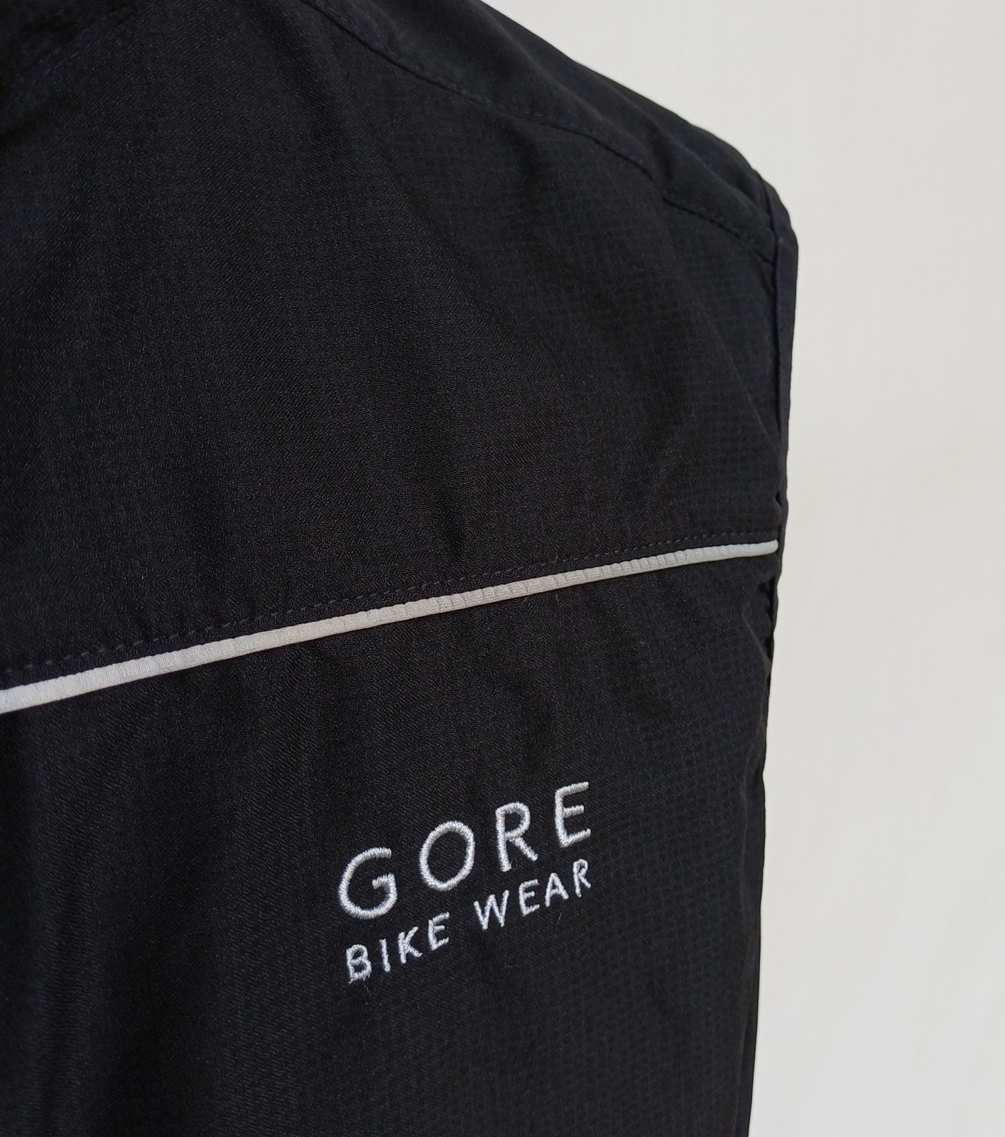 Gore Bike Wear Wind Stopper Full Zip Cycling Vest Gilet Black Size Mens L Top