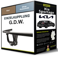 Starre AnhäNgerkupplung für Kia Sportage 09.2015-06.2018 IV Typ Ql/ QLE G.D.W.