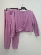 sweat suit women ex large pink new 2 peice