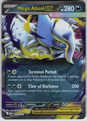 Mega Absol ex - 086/132 Holo Double Rare ME01: Mega Evolution NM