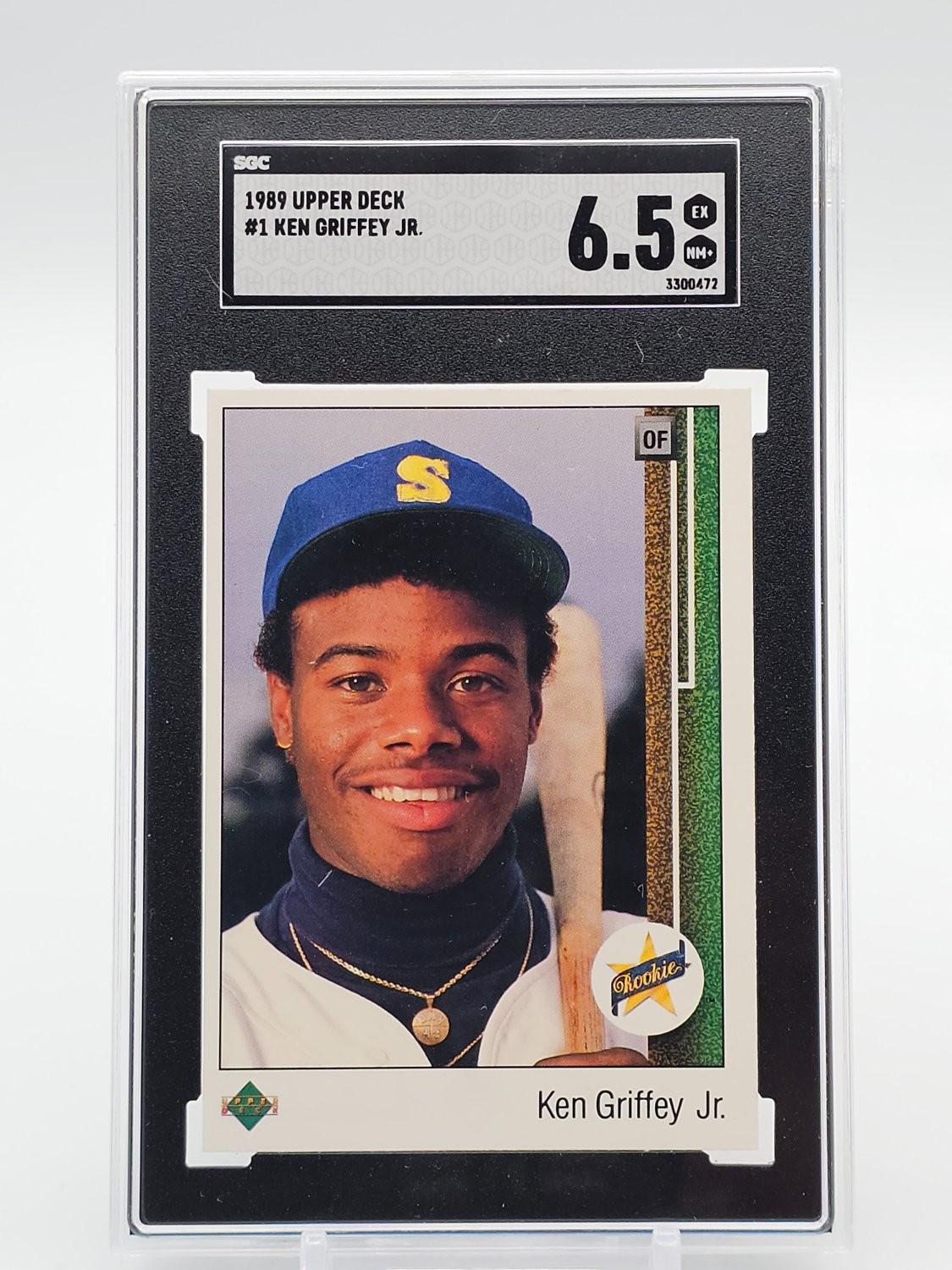 KEN GRIFFEY JR. 1989 UPPER DECK BASEBALL ROOKIE RC #1 MARINERS SGC 6.5 Q2475