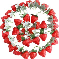 36 Pieces Fake Strawberries Fake Fruit Artificial Strawberry Kitchen D cor