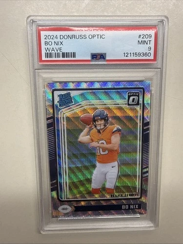 2024 Panini Donruss Optic - Rated Rookie Bo Nix #209 Wave Prizm /300 (RC)