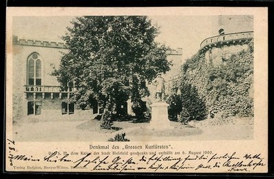 Postcard of Bielefeld, monument to the Great Elector, unveiled in 1900