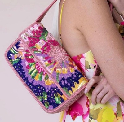 STAUD Tommy Beaded Bag - Aurora