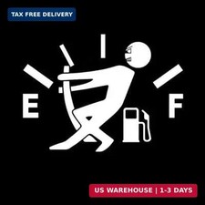 2Pcs White Funny Fuel Tank Stickers Reflective Fuel Lid Decal Hilarious Decal fo