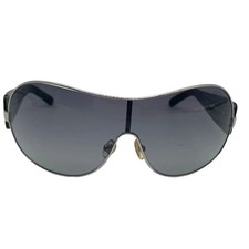 VERSACE SF1129 Medusa Rhinestone Silver Frame Black Gray Sunglasses Rare/Used