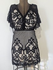 Boohoo Boutique Women All Over Lace Bodycon Dress Size 8 Boho Chic Romantic