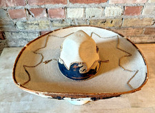 VTG Handmade Fabrica de Sombreros de Palma la Perla de Occidente Sombrero