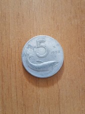 5 Lire Delfino 1953 - Moneta Rara Antica - Lire Italiane