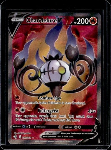 2021 Pokemon SWSH Fusion Strike Chandelure V #247/264