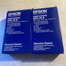 Lot 3 Epson Ribbon cartridge ERC-38 B New In Box Black