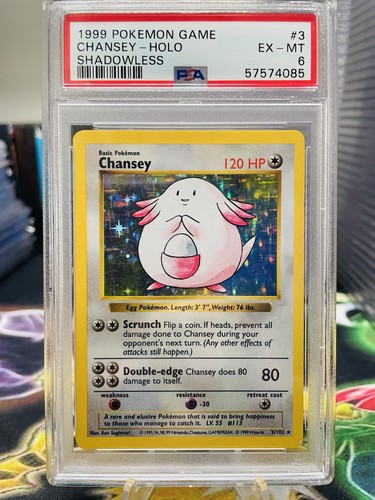 Chansey (Shadowless) graded PSA 6 for sale on eBay