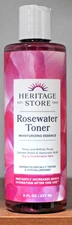 Heritage Store Rosewater Facial Toner 8 Fl Oz Moisturizing Essence 8Fl Oz 237 ml
