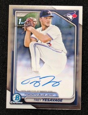2024 Bowman Chrome 1st Trey Yesavage ROOKIE AUTO Toronto Blue Jays RC Prospect