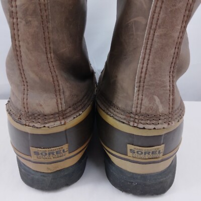 Sorel Dominator Boots Snow Winter Waterproof Brown Leather  display picture 3
