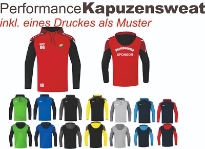 NEW! JAKO Kapuzensweatshirt Performance 6722 128-164 inkl. eines Druckes(D)