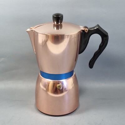 Vintage Brevettato Herdplatte Espressomaschine Rosa Eloxiert Perkolator MCM