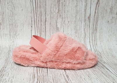 slingback fuzzy slippers