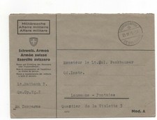 6708 - Schweiz - unfrankierte Militärsache Brief ist 1941 gelaufen