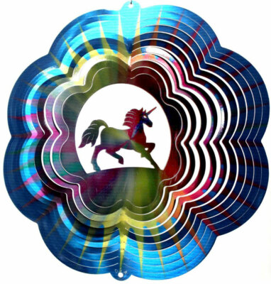 12'' UNICORN Wind Spinner, multicolor - LIFETIME RUST WARRANTY, Made in the USA!