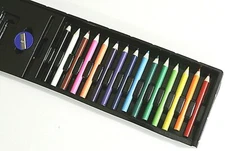 3.5" Colored Pencils Set 15 Colors Artskills Art Set with Sharpener Travel Size