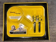 Dinneractive Dining Set - 3 PC Construction Themed Dinnerware, Yellow Kids Plate