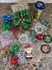 Christmas Craft Items - Lot of 26 Pieces Ornaments Bell Mini Wreaths