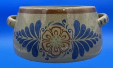 Tonala EL PALOMAR Pottery Mexican Cooking Pot MEXICO Flower Brown NO LID