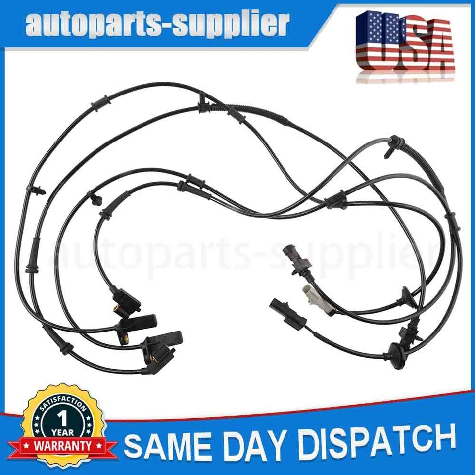 Sensores de velocidad ABS delanteros traseros izquierdo derecho 4 piezas para Jeep Grand Cherokee 1999-2004 Foto 2 de 4