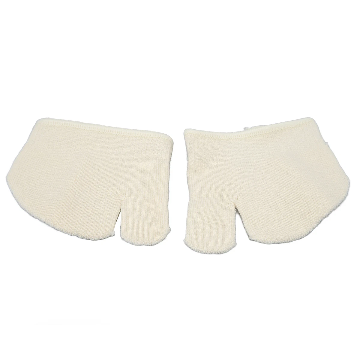 Half Splited Toe Socks Front Toe Splited Socks 3 Pairs Milk White Soft