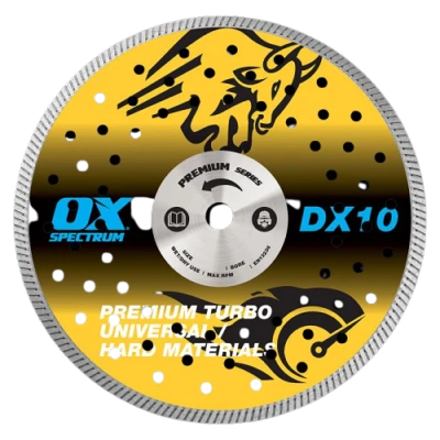 OX Spectrum Concrete Cutting Diamond Blade DX10 Bricks Clay Building All Sizes