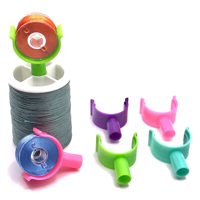 PeavyTailor 60 Pcs (#2) Bobbin Holders Bobbin Clip Spool Hugger with Handle Part