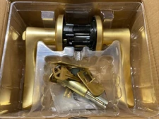 Kwikset 740SEL-4S Sedona Lever Entry Lock with SmartKey, Satin Brass Finish