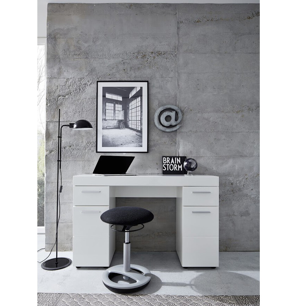 trendteam Schminktisch Schminkkommode mit Schublade Amanda Weiß Melamin 120x76cm