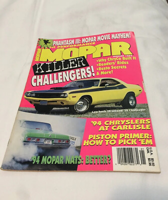 Mopar High Performance Magazine January 1995 Back Issue Vintage