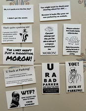 Bad Parking Cards Funny Novelty Prank 42 cards - 2 sets of 21 different designs