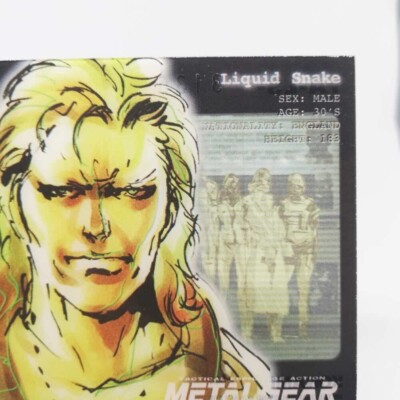 028 Liquid Snake Metal Gear Solid Trading card Plastic Back serial