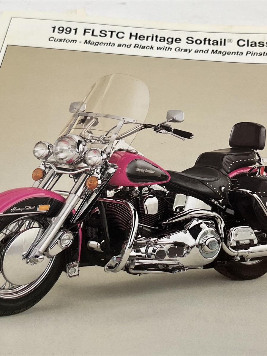 1991 FLSTC “Heritage Softail Classic” information spec sheets