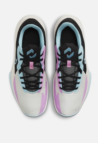 Nike PRECISION 6 Mens Black White Pink Athletic Basketball Sneakers Shoes - Picture 3 of 7