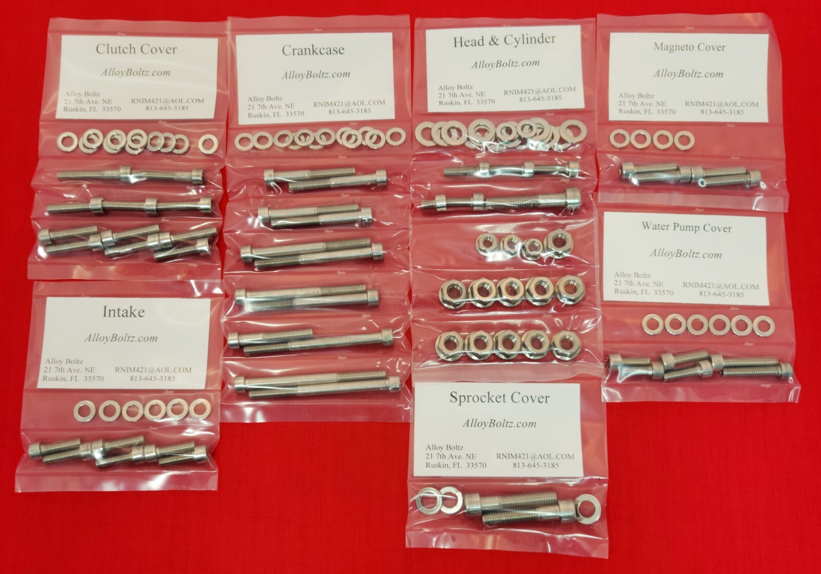 Suzuki LT250R Quadracer Engine Top End Fastener Rebuild Kit - Fits 1985-1992 Models