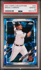 Miguel Cabrera - 2021 Topps Chrome Sapphire  PSA 10