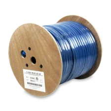 RG6 Quad Shield Coax + CAT6E CMR Siamese Cable Combo Composite Wire Blue 500ft
