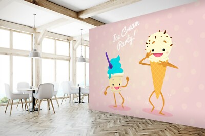 3D Lovely Ice Cream 5633NA Wallpaper Wall Mural Removable Self-adhesive Fay