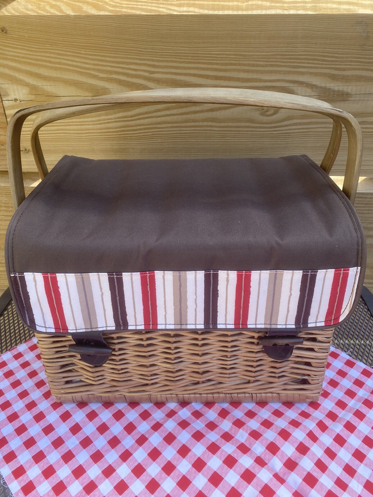 Picnic Time Kabrio 2 Person Wine & Cheese Basket Moka Collection eBay