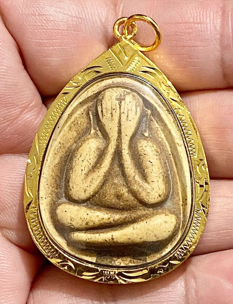 THAI AMULET PHRA PIDTA LP TOH BUDDHA PENDANT TALISMAN CHARM MAGIC HOLY LUCK K801
