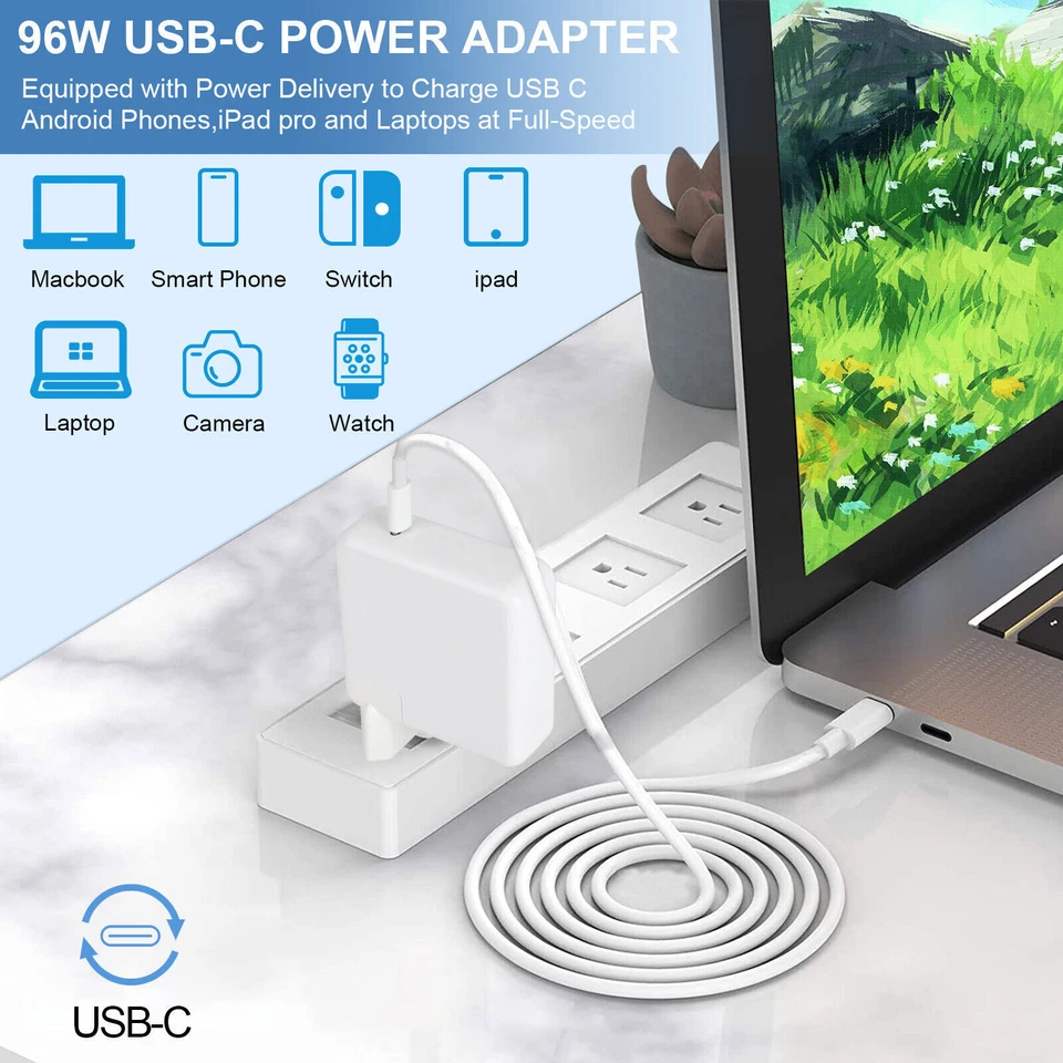 140W 96W 87W 61W USB-C Netzteil Ladegerät für Apple Macbook Pro Air + Ladekabel  - Bild 4 von 4